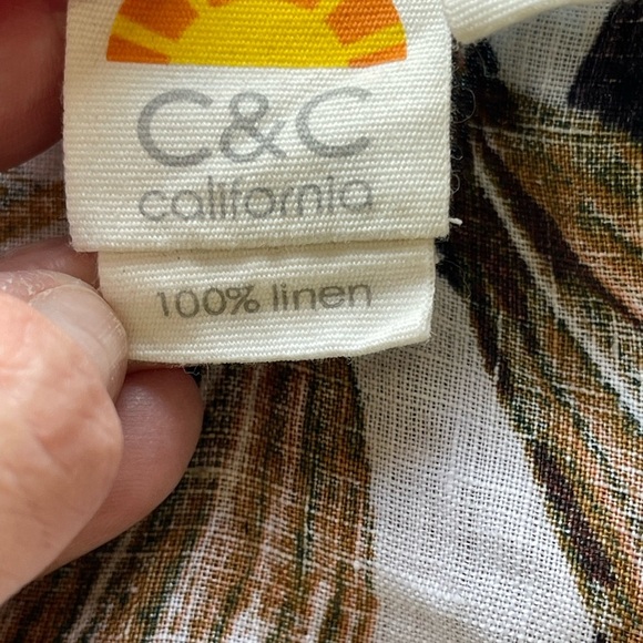 C & C California 100% LInen plus size 3X tropical resort vacation breathable - Picture 7 of 13
